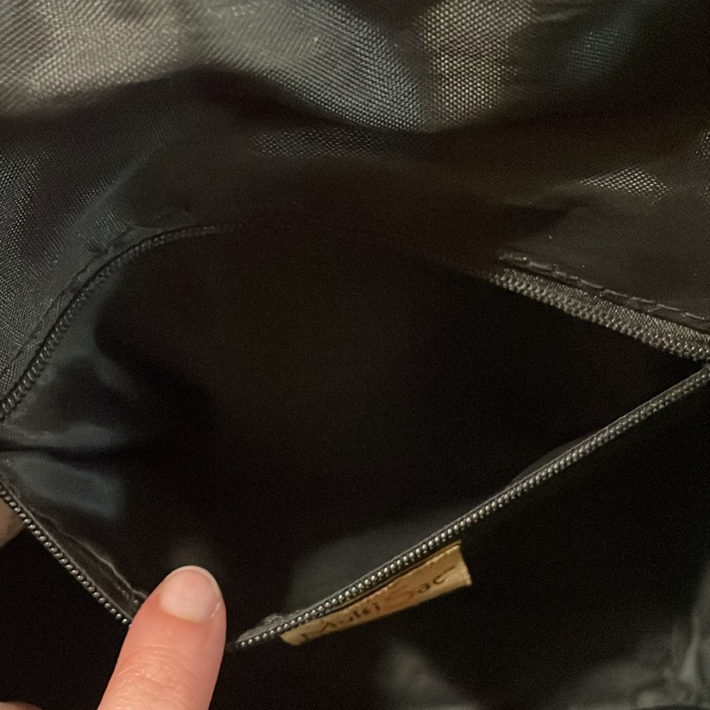 Black Faux Leather MultiSac Mini Backpack Purse - Picture 10 of 14